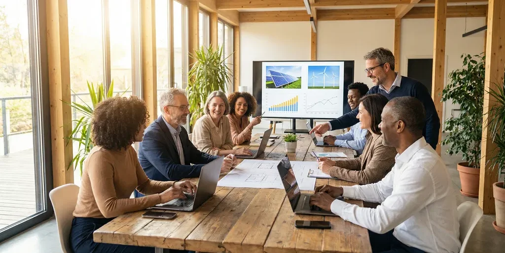 Menschen am Holztisch